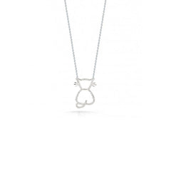 Roberto Coin Tiny Treasures White Gold Kitty Pendant Necklace