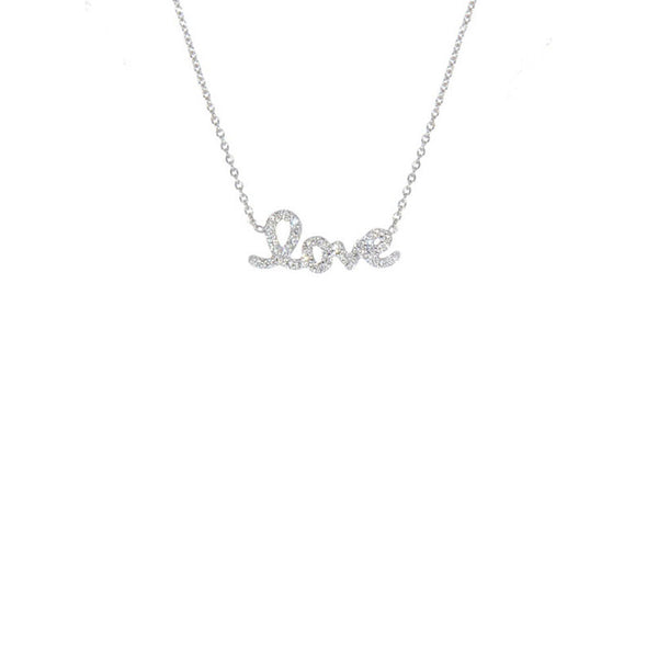 Roberto Coin Tiny Treasures White Gold Love Necklace