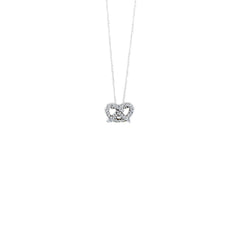 Roberto Coin Tiny Treasures White Gold Diamond Pretzel Necklace
