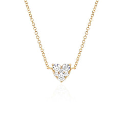 EF Collection Diamond Heart Choker Necklace