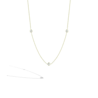 Roberto Coin Diamonds By The Inch Necklace in Yellow Gold - 0.15ctw - Roberto Coin product