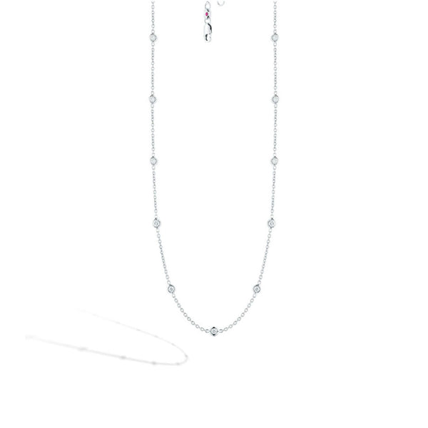 Roberto Coin Diamonds By The Inch White Gold Chain Necklace