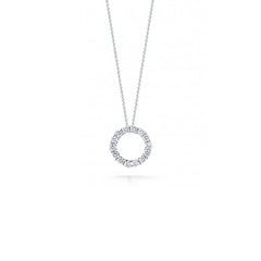 Roberto Coin Tiny Treasures Diamond Circle Pendant Necklace 1.25ctw