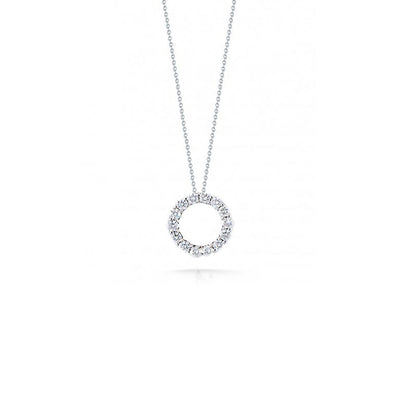 Roberto Coin Tiny Treasures Diamond Circle Pendant Necklace 1.25ctw - Roberto Coin product