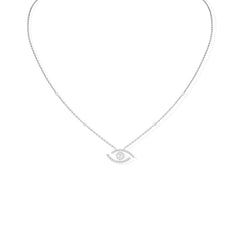 Messika Lucky Evil Eye Pavé Diamond Station Necklace