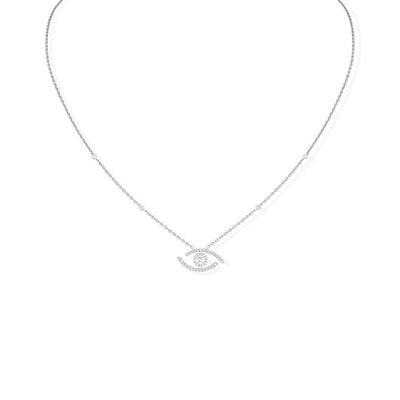 Messika Lucky Evil Eye Pavé Diamond Station Necklace - Messika product