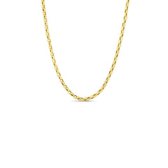 Roberto Coin Yellow Gold Fine Gauge Square Link Chain Necklace