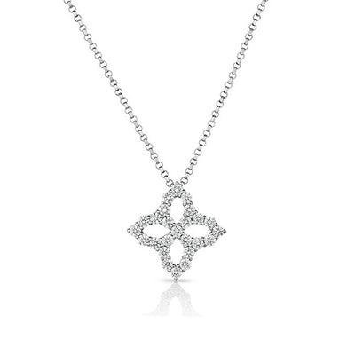 Roberto Coin Princess Flower Medium Diamond Pendant Necklace - Roberto Coin product