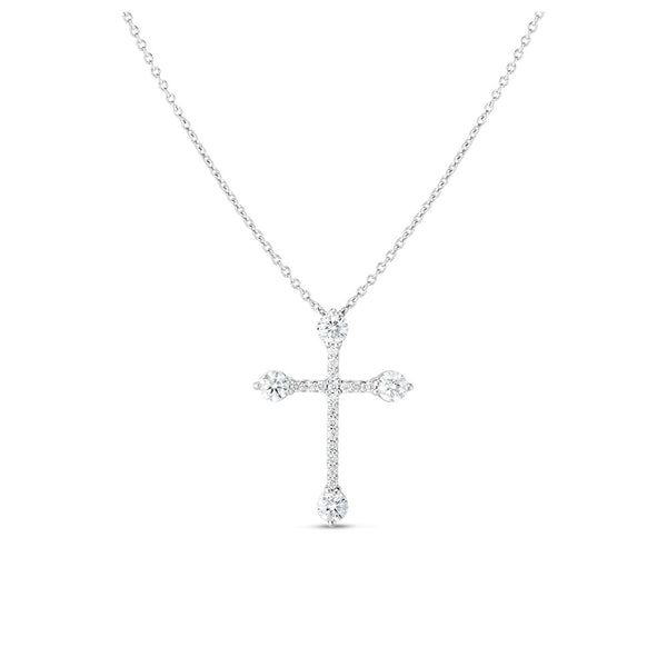 Roberto Coin Diamond Cross Necklace