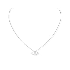 Messika Lucky Evil Eye Pavé Diamond Station Necklace