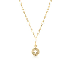 Roberto Coin Venetian Princess Diamond Medallion Pendant Necklace