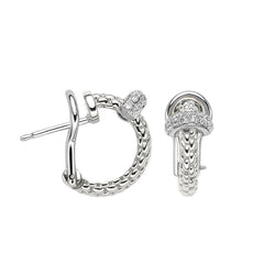 Fope Prima Diamond and Gold Hoop Earrings