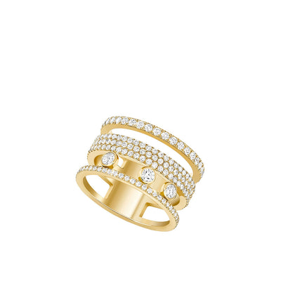 Messika Move Romane Pavé Diamond Three Row Band - Messika product