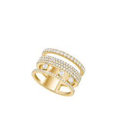 Messika Move Romane Pavé Diamond Three Row Band