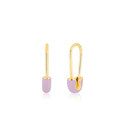 EF Collection Light Pink Enamel Safety Pin Earrings - EF Collection product