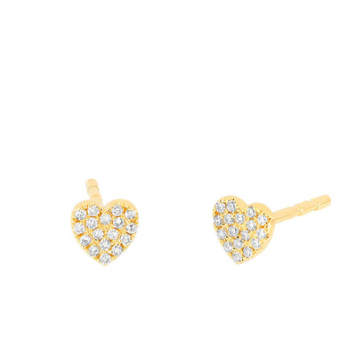EF Collection Small Heart Diamond Earrings - EF Collection product