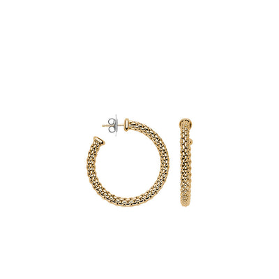 Fope Essentials Medium Hoop Gold Earrings - Fope product