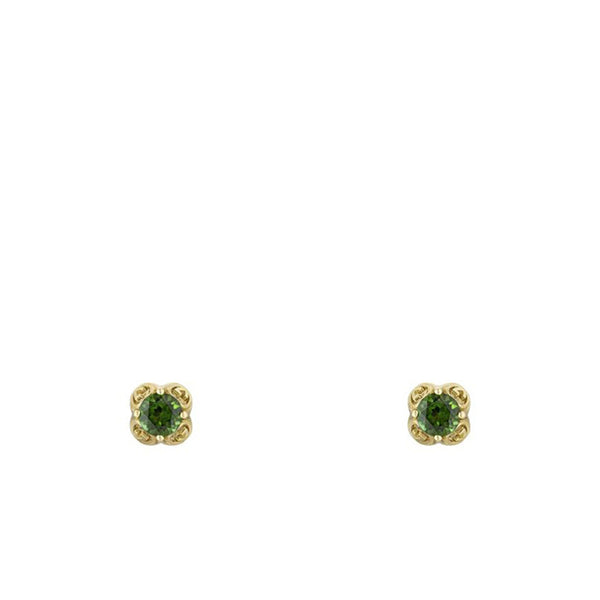 Gucci Interlocking Green Tourmaline Stud Earrings