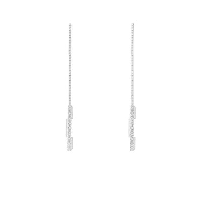Gucci Link to Love Threader Earrings in White Gold - Gucci product