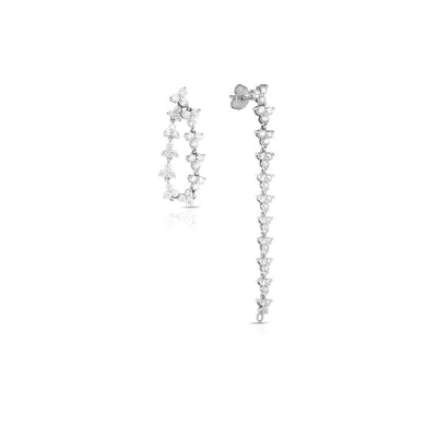 Roberto Coin Classic Diamond White Gold Dangle and Hoop Earrings - Roberto Coin product