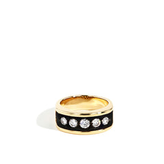 Robert Pelliccia 5 Diamond Black Rhodium Band