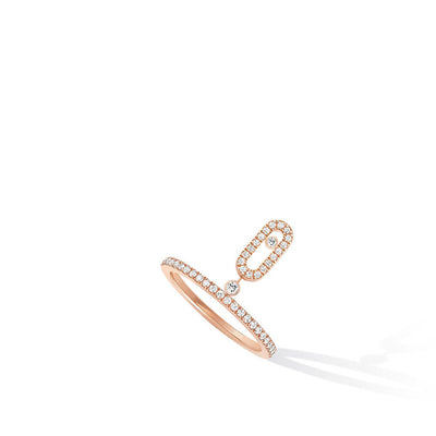 Messika Move Uno Pavé Drop Gold Ring - Messika product