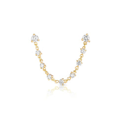 Carbon & Hyde Sparkler Double Earring Chain