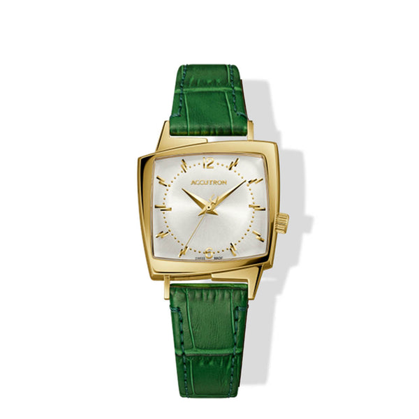 Accutron Legacy 521 on Green Leather Strap