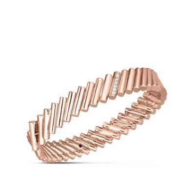 Roberto Coin Domino Collection 18K Rose Gold Diamond Bangle - Roberto Coin product