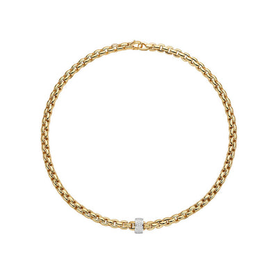 Fope Flex It EKA Yellow Gold Diamond Station Necklace - Fope product