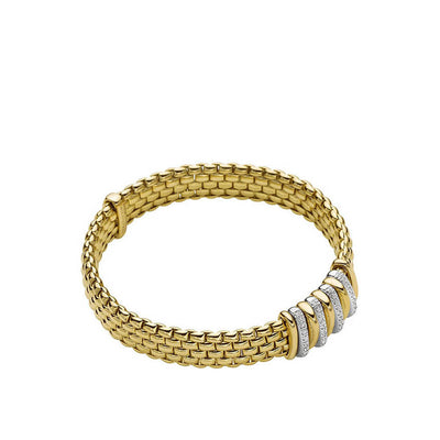 Fope Panorama Gold Multi Diamond Rondel Bracelet - Fope product