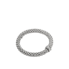 Fope Flex'it White Gold and Diamond Station Bracelet