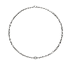Fope Solo Diamond Pave Rondel Necklace