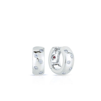 Roberto Coin Diamond Huggie White Gold Earrings - Roberto Coin product