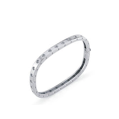Roberto Coin Pois Moi White Gold Single Bangle Bracelet