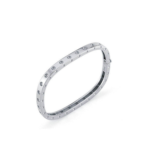 Roberto Coin Pois Moi White Gold Single Bangle Bracelet