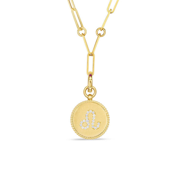 Roberto Coin Venetian Princess Reversible Zodiac Paperclip Necklace