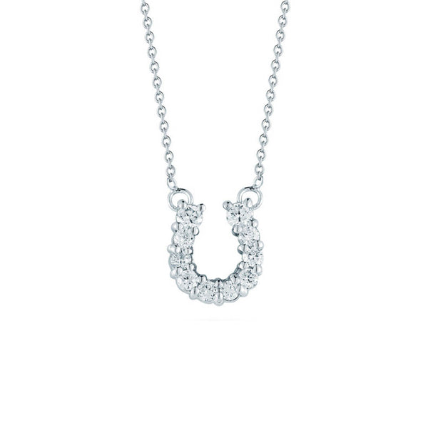 Roberto Coin White Gold Diamond Horseshoe Pendant