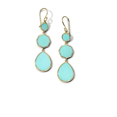 Ippolita Polished Rock Candy Turquoise Crazy 8's Earrings in 18K Gold - Ippolita product