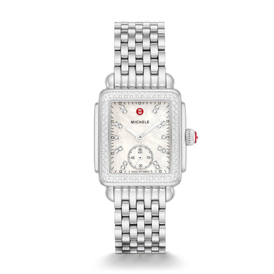 Michele Deco Mid Diamond Bezel Stainless Steel Watch - Michele product