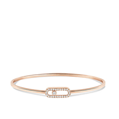 Messika Move Uno Pavé Flex Bangle MM Gold Diamond Bracelet - Messika product