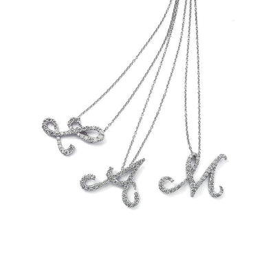 Roberto Coin Diamond Cursive Initial Pendant Necklace - Roberto Coin product