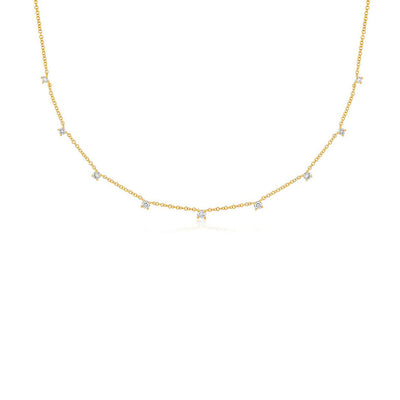 EF Collection 9 Diamond Station Necklace - EF Collection product