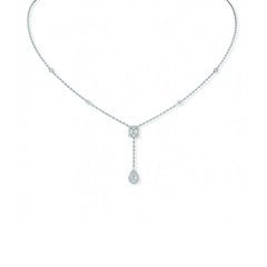 Messika My Twin White Gold Diamond Drop Necklace