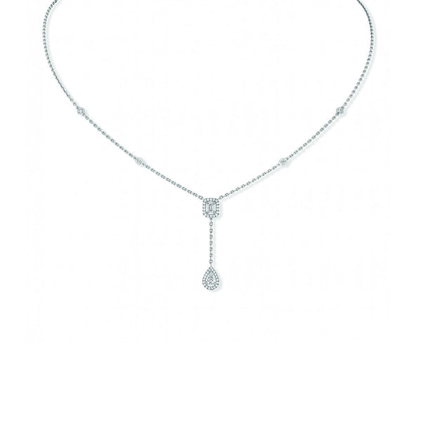 Messika My Twin White Gold Diamond Drop Necklace