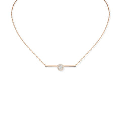 Messika Glam'Azone Diamond Oval Bar Necklace