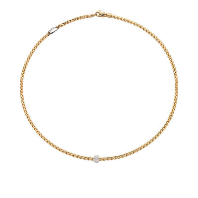 Fope EKA Diamond Yellow Gold Small Link 17" Necklace - Fope product
