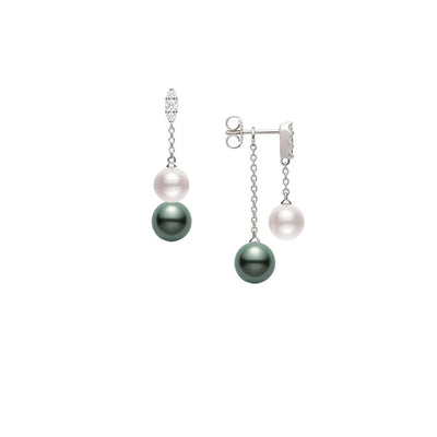 Mikimoto Morning Dew Stacked Pearl Earrings - Mikimoto product