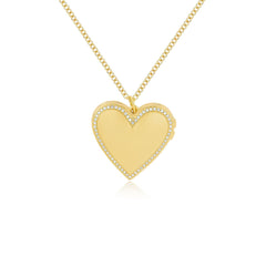 EF Collection Heart Locket Necklace