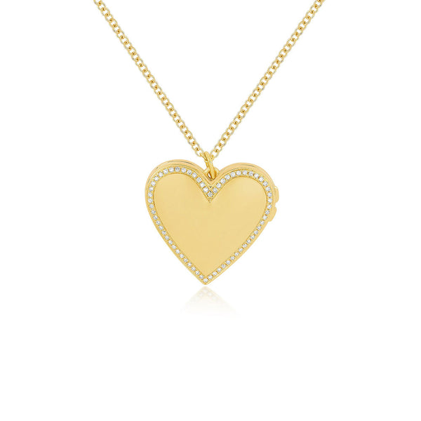 EF Collection Heart Locket Necklace